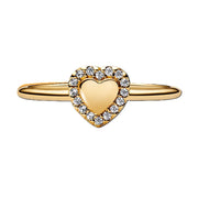 Anello Cuore Solitario Pavé Pandora Rose Misura 56 163801C01-56