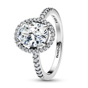 Anello Cuore Solitario Pavé Rosa Pandora Argento 925 Misura 50 193777C01-50