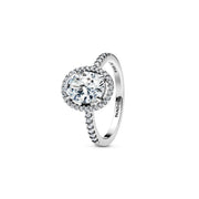 Anello Cuore Solitario Pavé Rosa Pandora Argento 925 Misura 56 193777C01-56