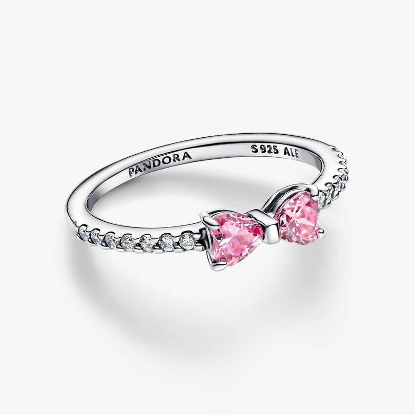 Anello Fiocco Luminoso Rosa Pandora 193510C01