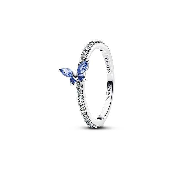 Anello Pandora Farfalla Scintillante Blu 194269C01