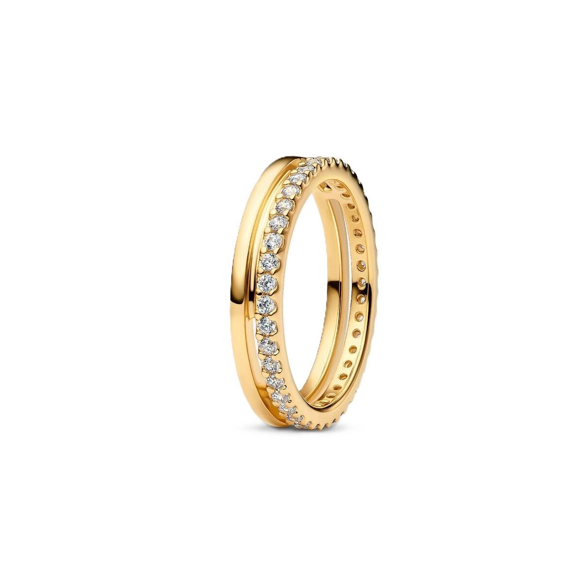 Anello Triplo Fascia Cuore Pandora Rose Misura 52 163799C01-52