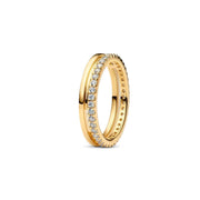 Anello Triplo Fascia Cuore Pandora Rose Misura 56 163799C01-56