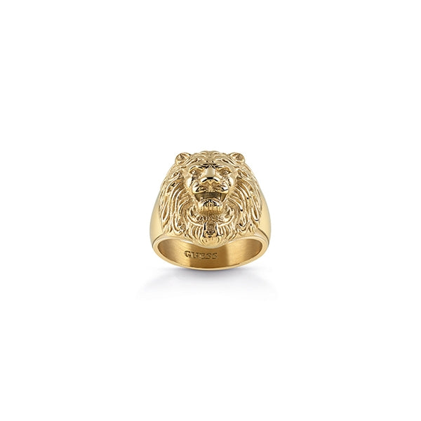 Anello Uomo Fascia Logo Guess Oro Giallo JUMR01307JWYG62 (Misura 62)