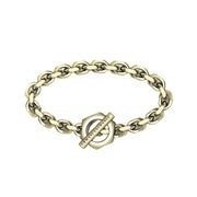 Armani Exchange Bracciale Uomo Catena Maglie Grandi in Acciaio Color Oro