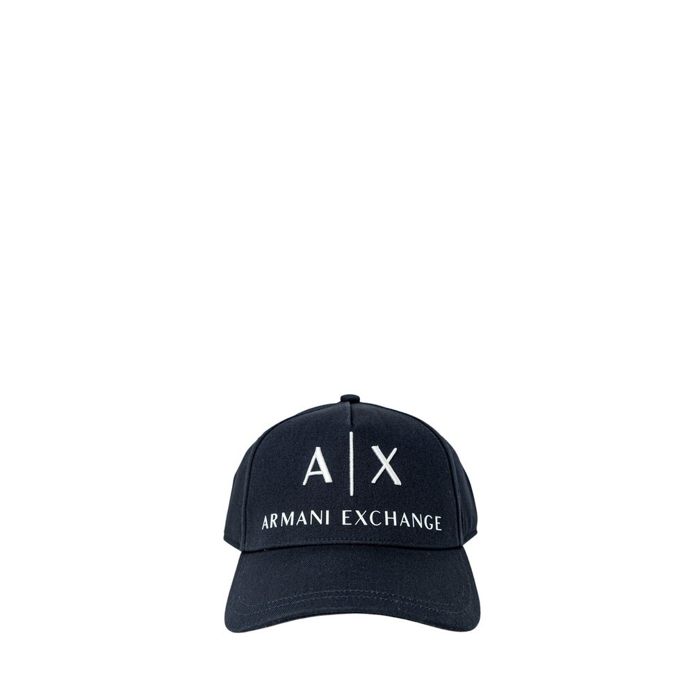 Armani Exchange Cappellino da Baseball Uomo in Cotone Blu Scuro