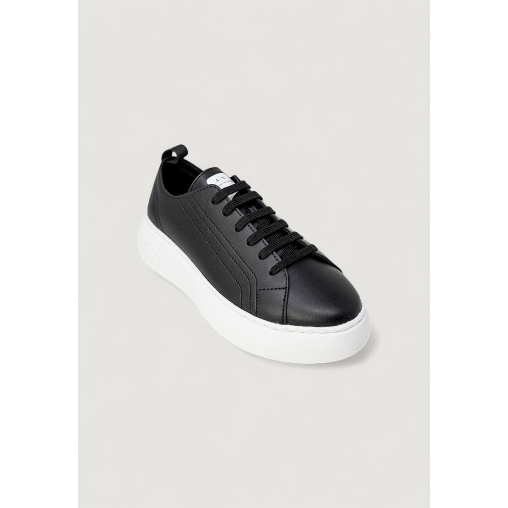 Armani Exchange Sneakers Donna Low Top in Ecopelle Nera XDX043