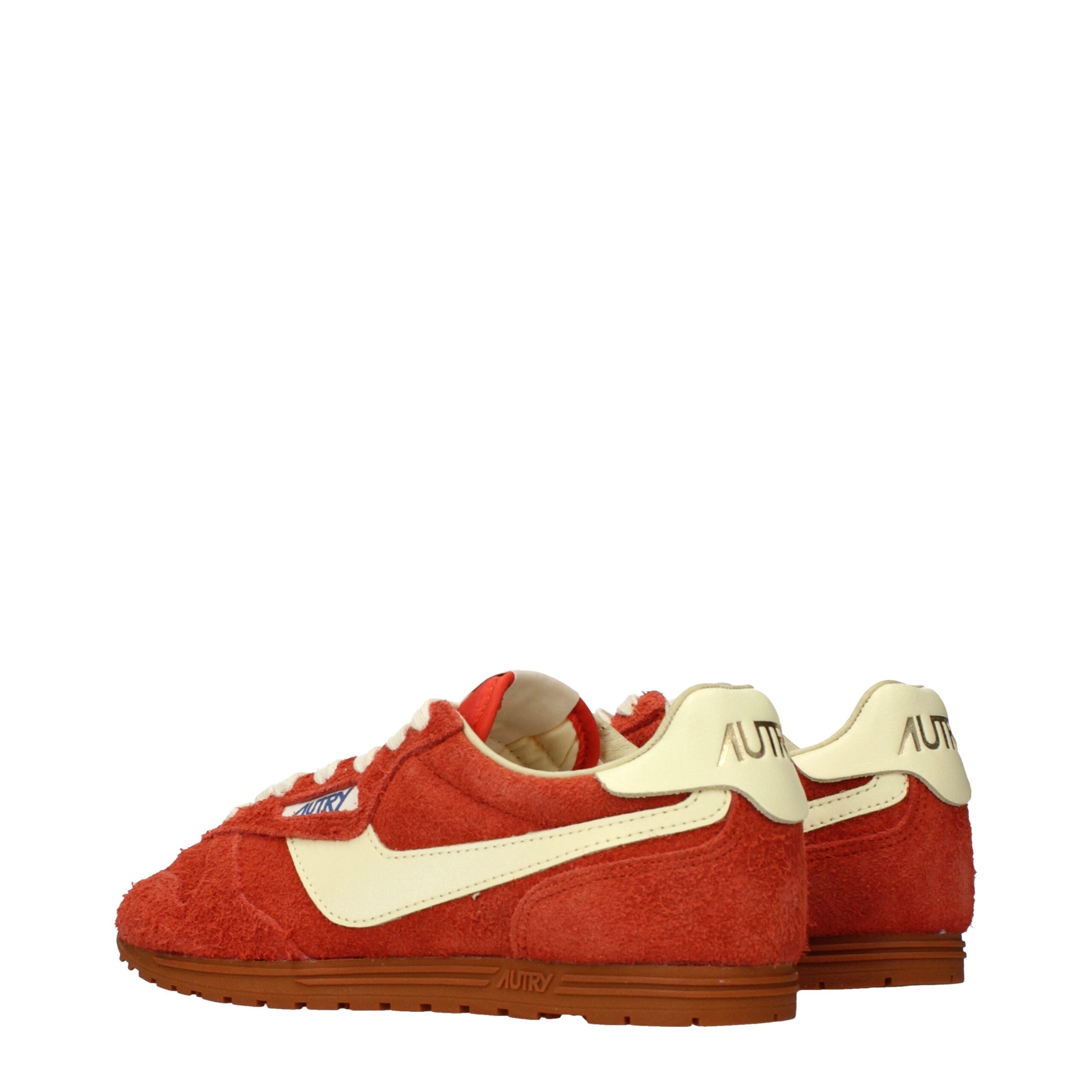 Autry Low Top da Donna in Suede Arancione, Codice WSLWUB07
