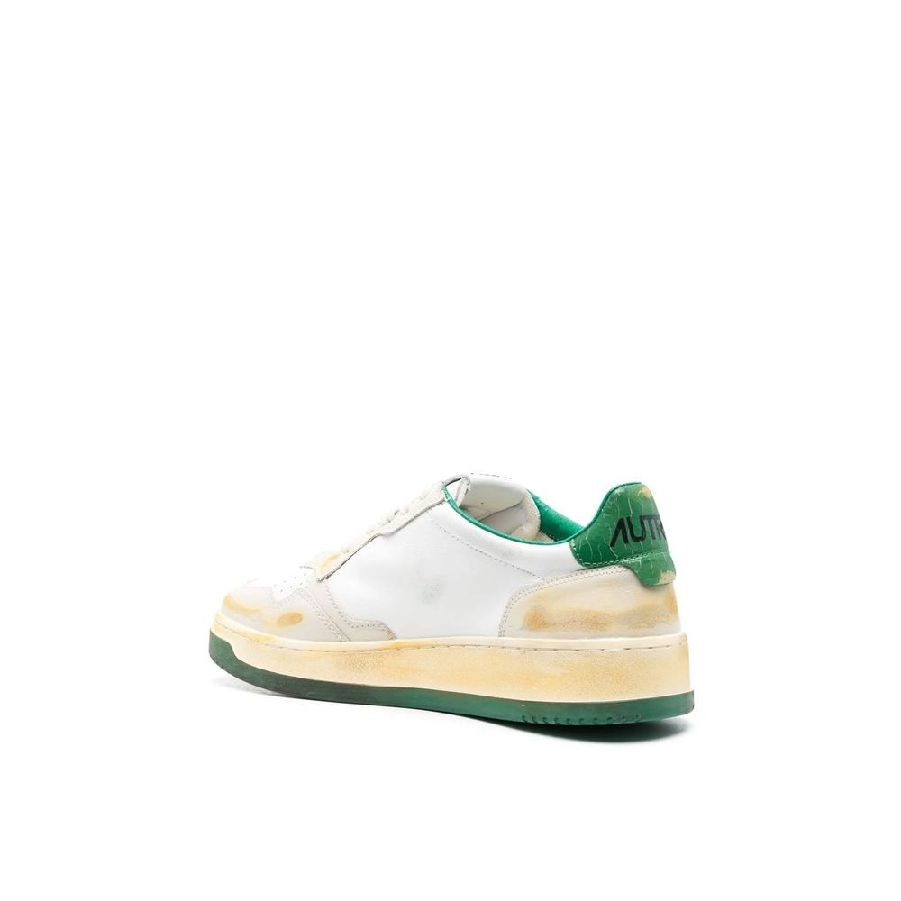 Autry Medalist Low Distressed da Donna in Pelle Bianca, Indonesia
