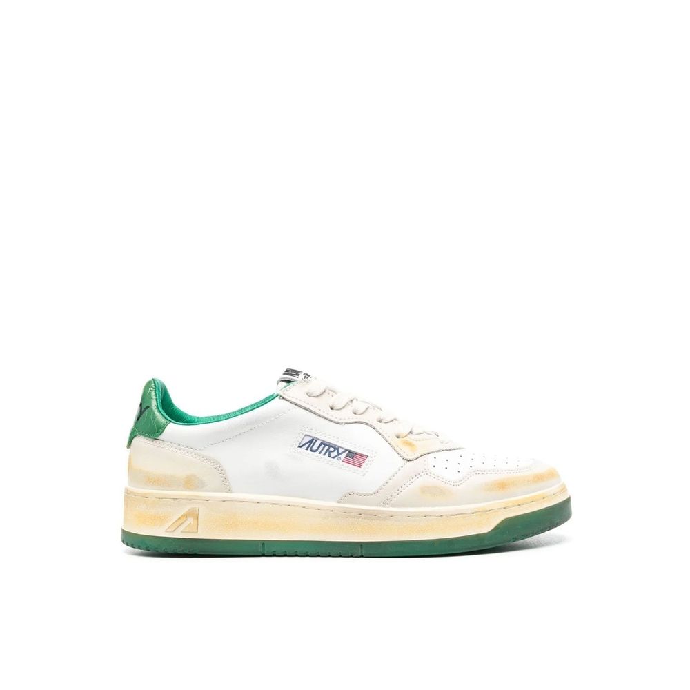 Autry Medalist Low Distressed da Donna in Pelle Bianca, Indonesia