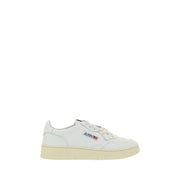 Autry Medalist Low Men's White Calfskin, Tone-on-Tone Logo