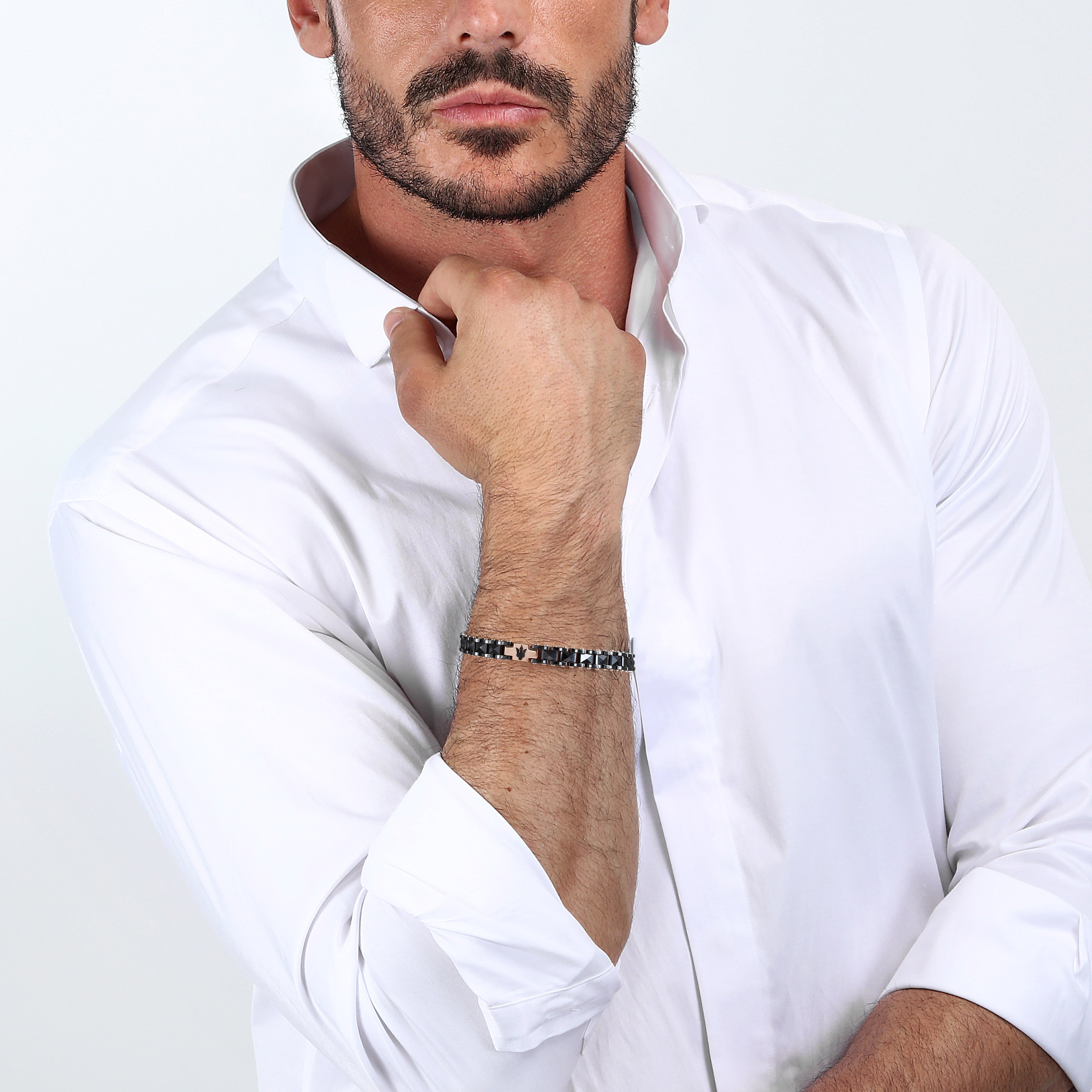 Maserati Ceramic Men's Bracelet Jm422Atz13