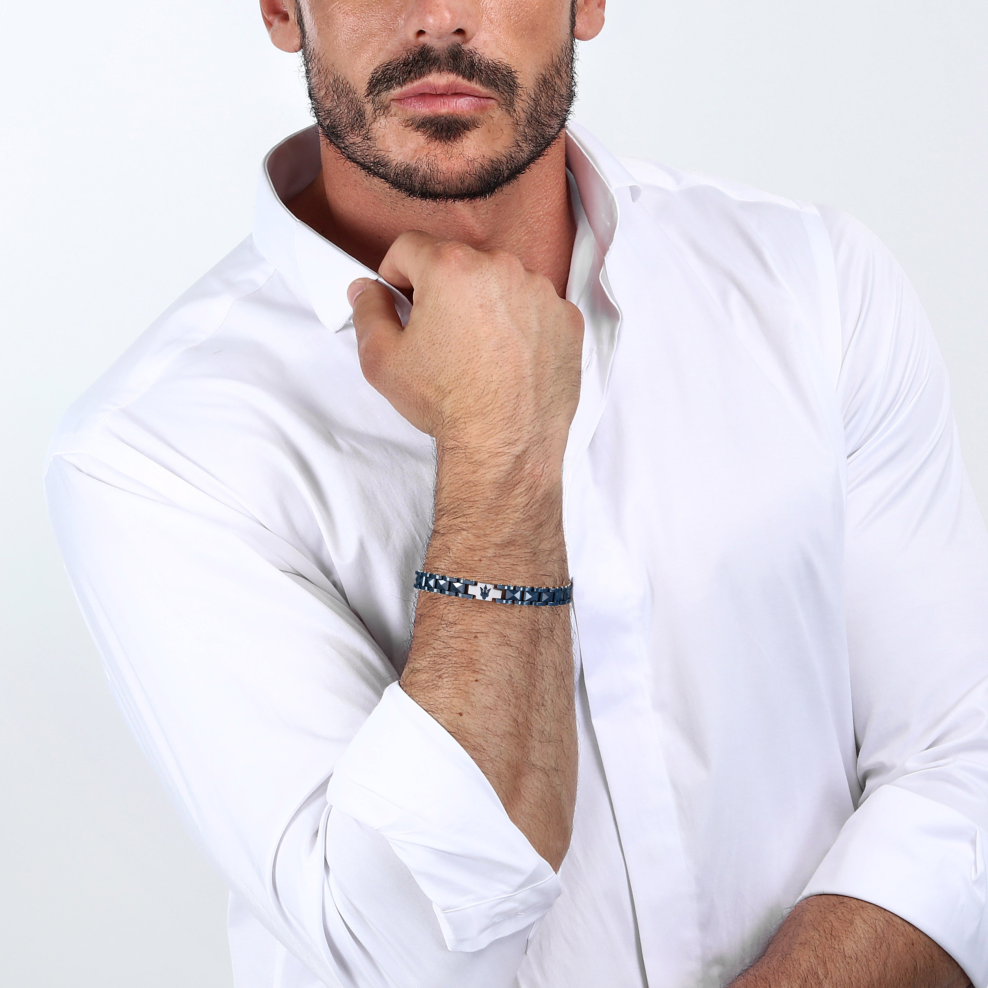 Maserati Ceramic Men's Bracelet Jm422Atz14