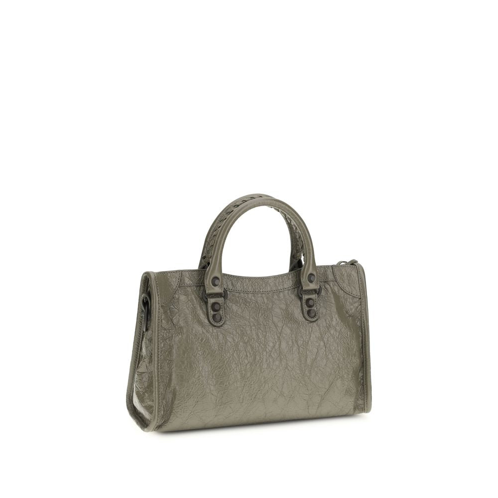 Balenciaga Gray Calf Leather Bos Taurus Shoulder Bag