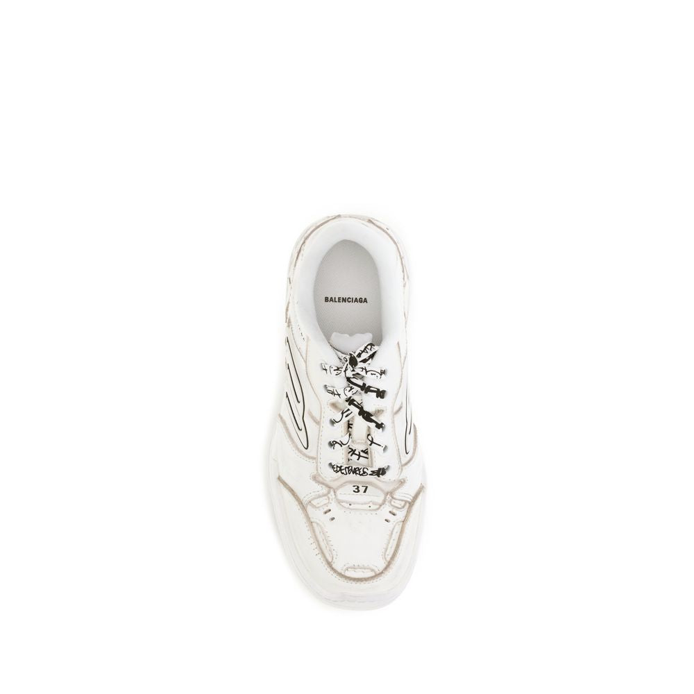 Balenciaga Hamptons Sneakers Donna Worn-out Bianche
