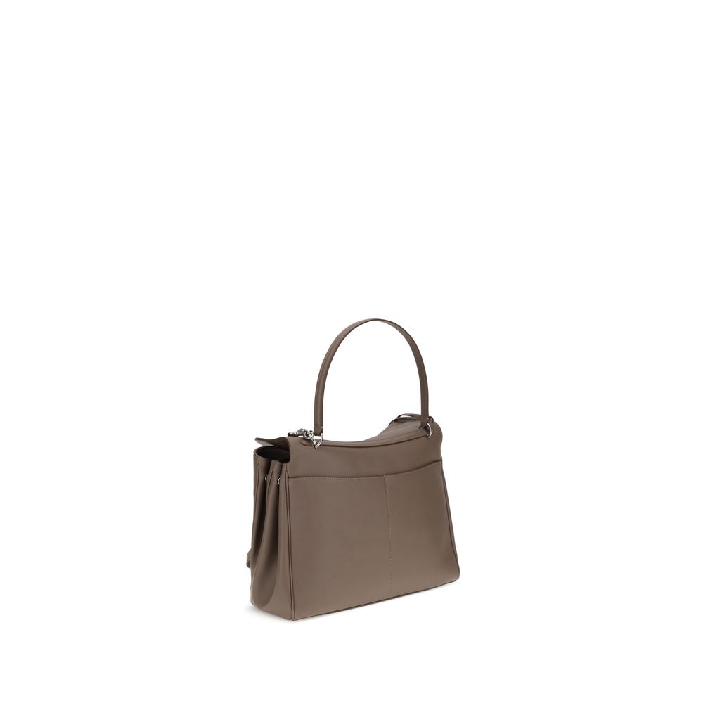 Balenciaga Rodeo Borsa a Spalla Media in Pelle di Vitello Grigia