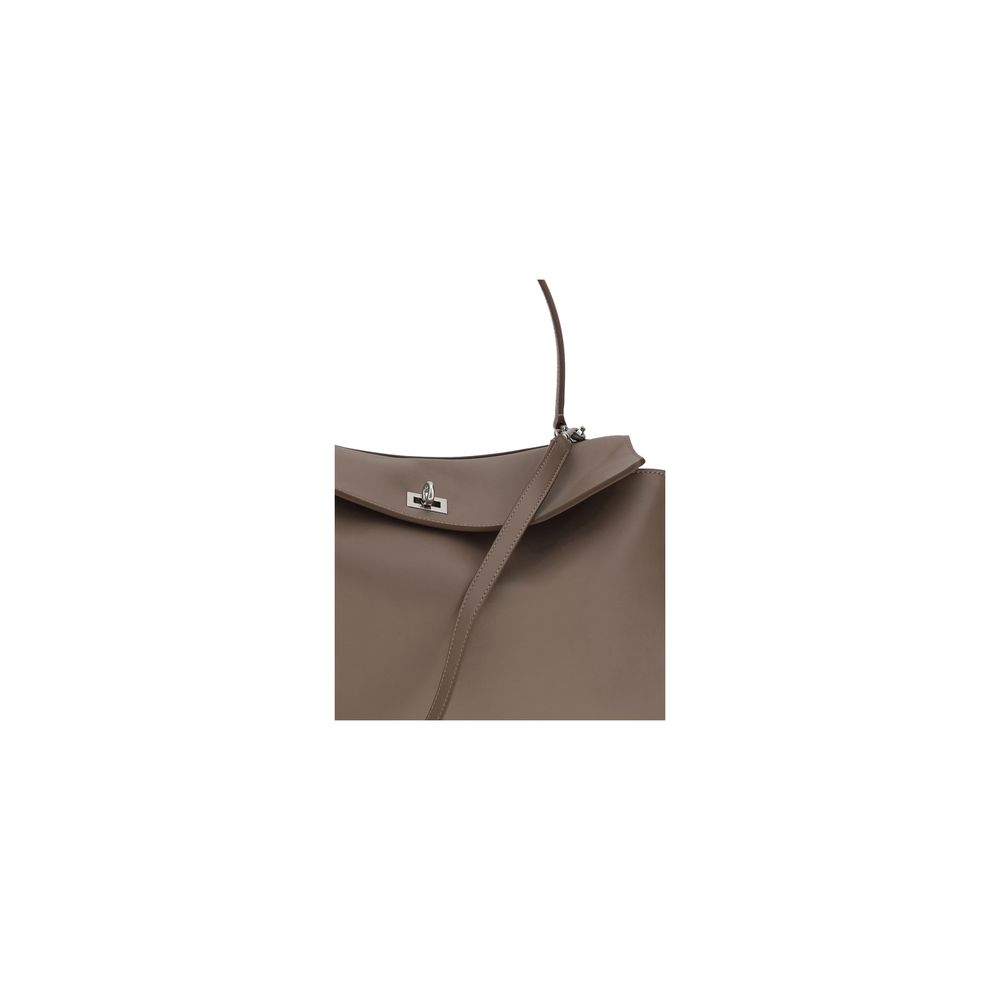 Balenciaga Rodeo Borsa a Spalla Media in Pelle di Vitello Grigia