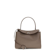Balenciaga Rodeo Borsa a Spalla Media in Pelle di Vitello Grigia