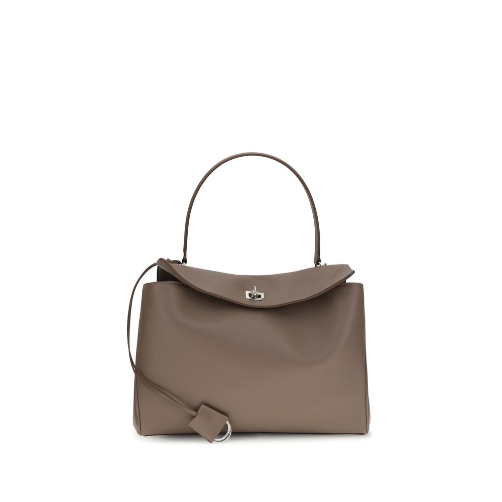 Balenciaga Rodeo Borsa a Spalla Media in Pelle di Vitello Grigia