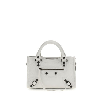 Balenciaga White Calf Leather Bos Taurus Handbag