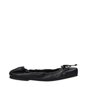 Ballerine Donna Jacquemus in Pelle Nera Punta Quadrata