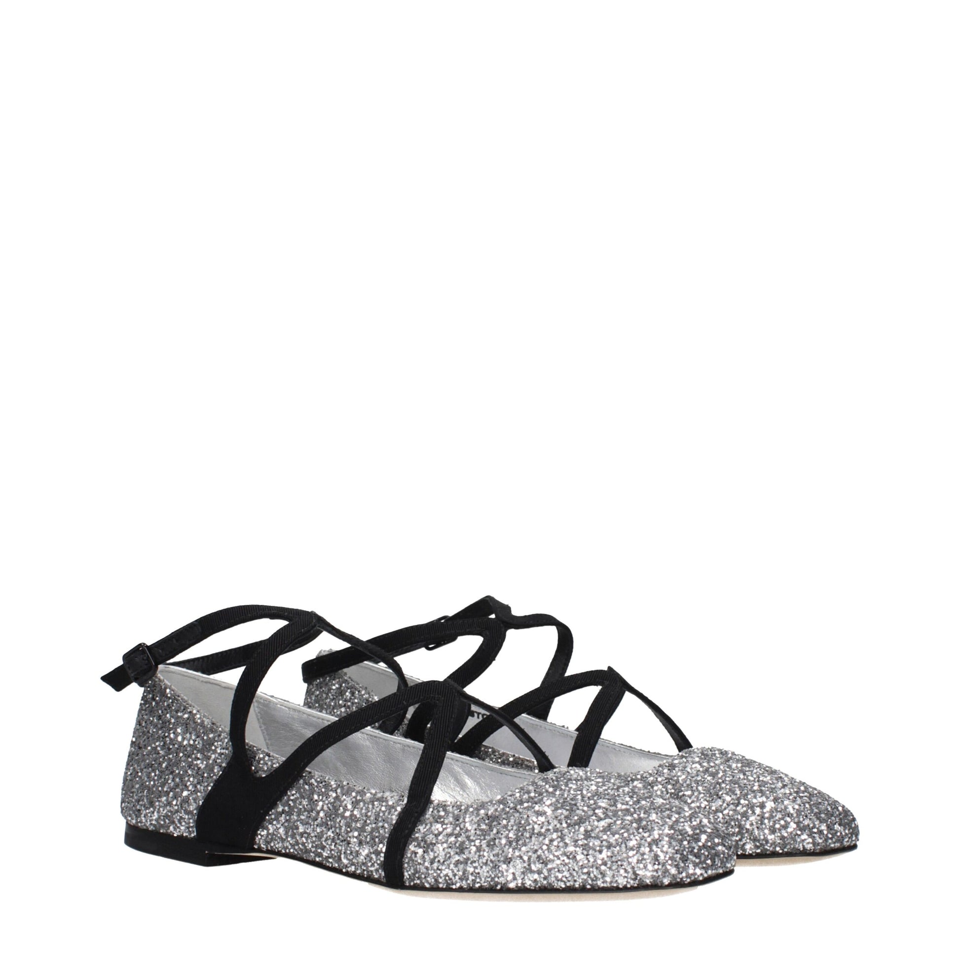 Ballerine Jimmy Choo ASTORIA FLAT in Glitter Argento