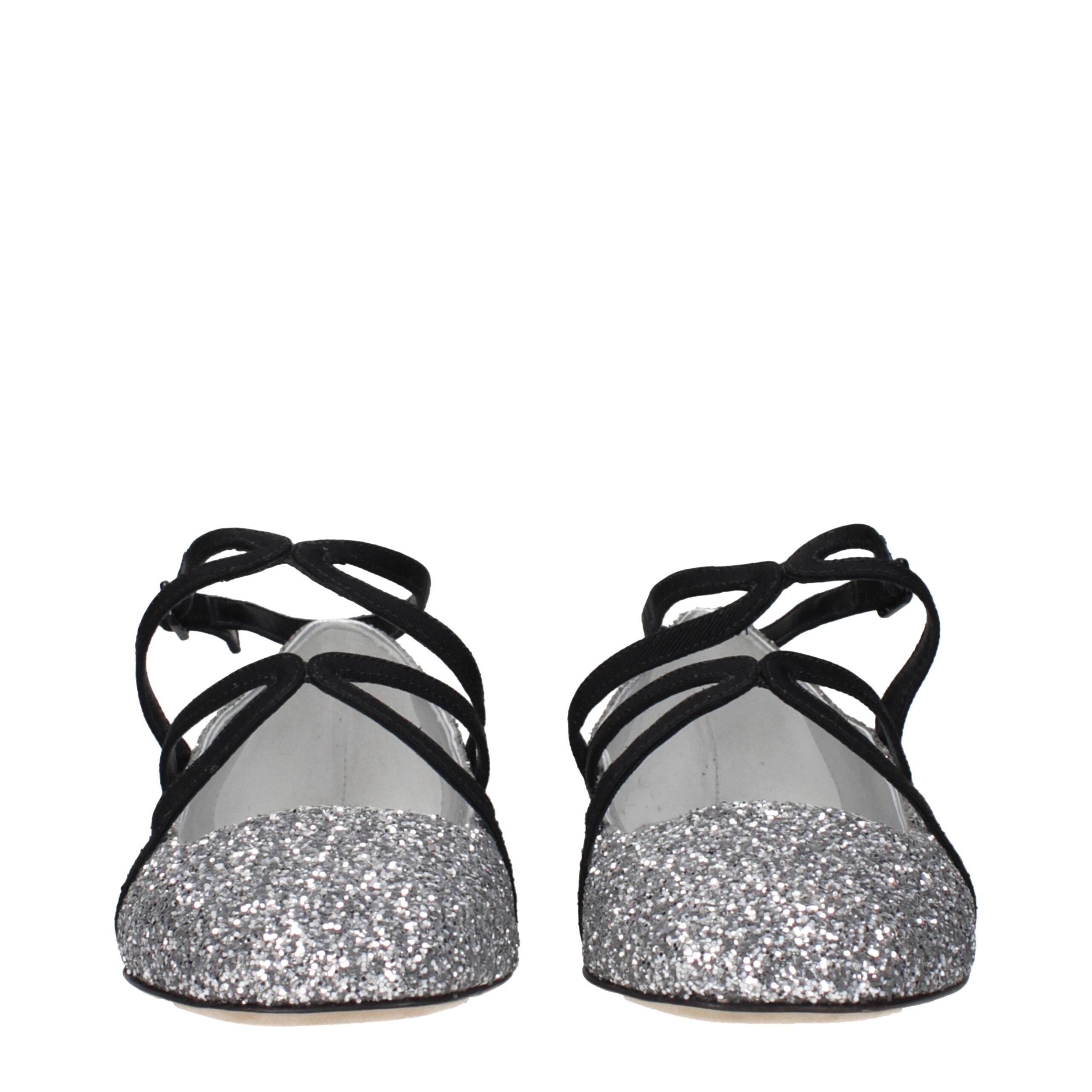 Ballerine Jimmy Choo ASTORIA FLAT in Glitter Argento