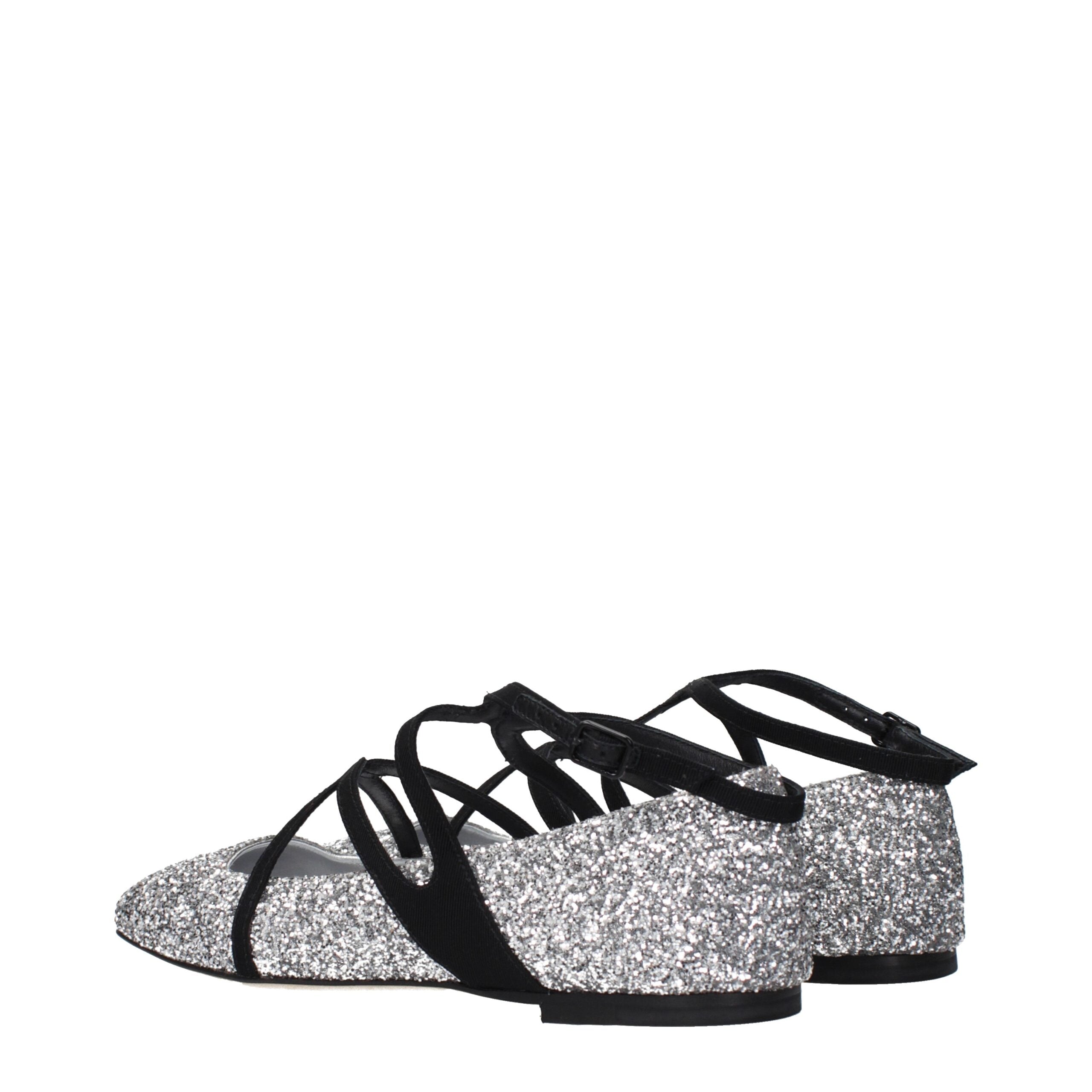 Ballerine Jimmy Choo ASTORIA FLAT in Glitter Argento