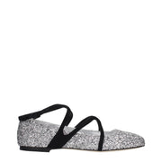 Ballerine Jimmy Choo ASTORIA FLAT in Glitter Argento