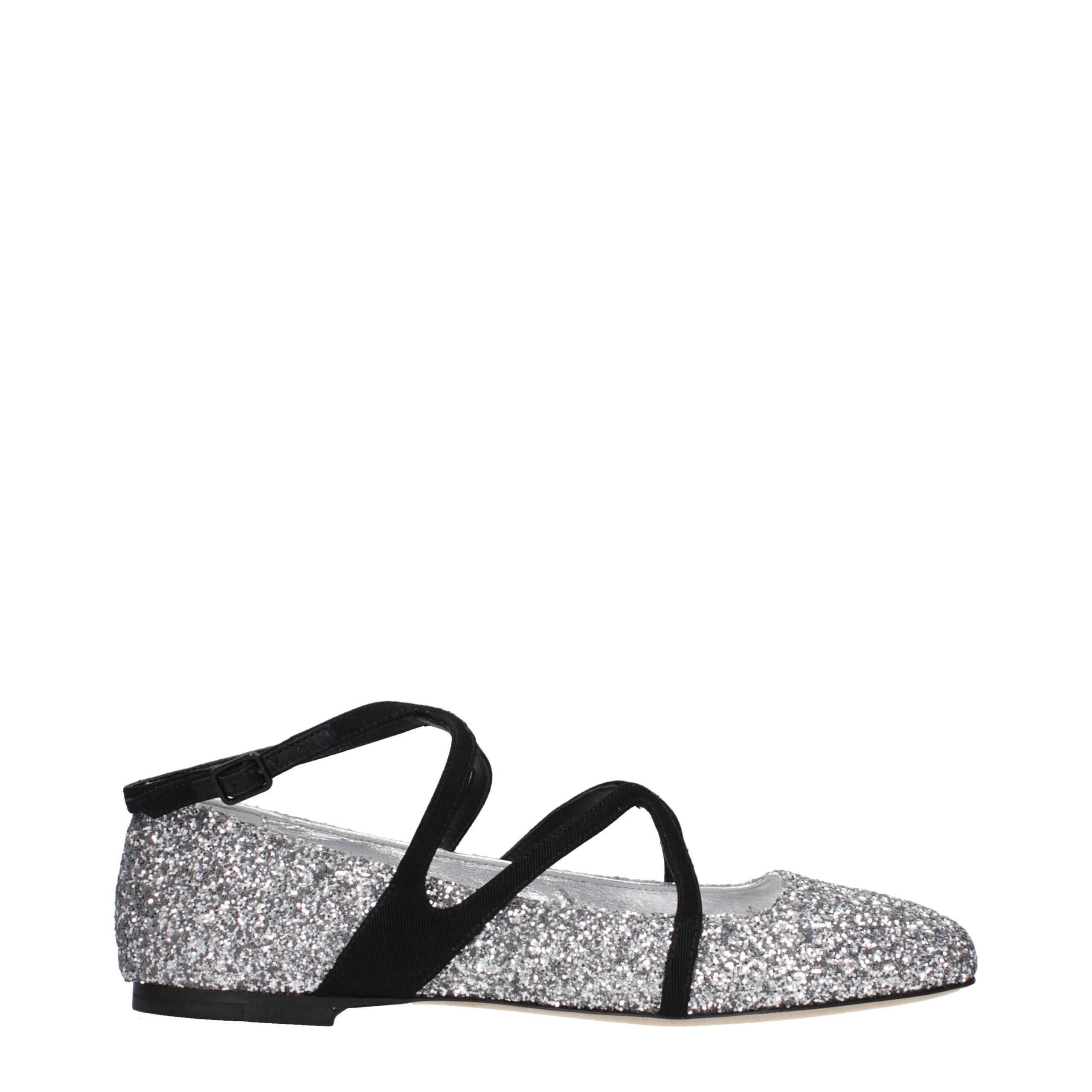 Ballerine Jimmy Choo ASTORIA FLAT in Glitter Argento