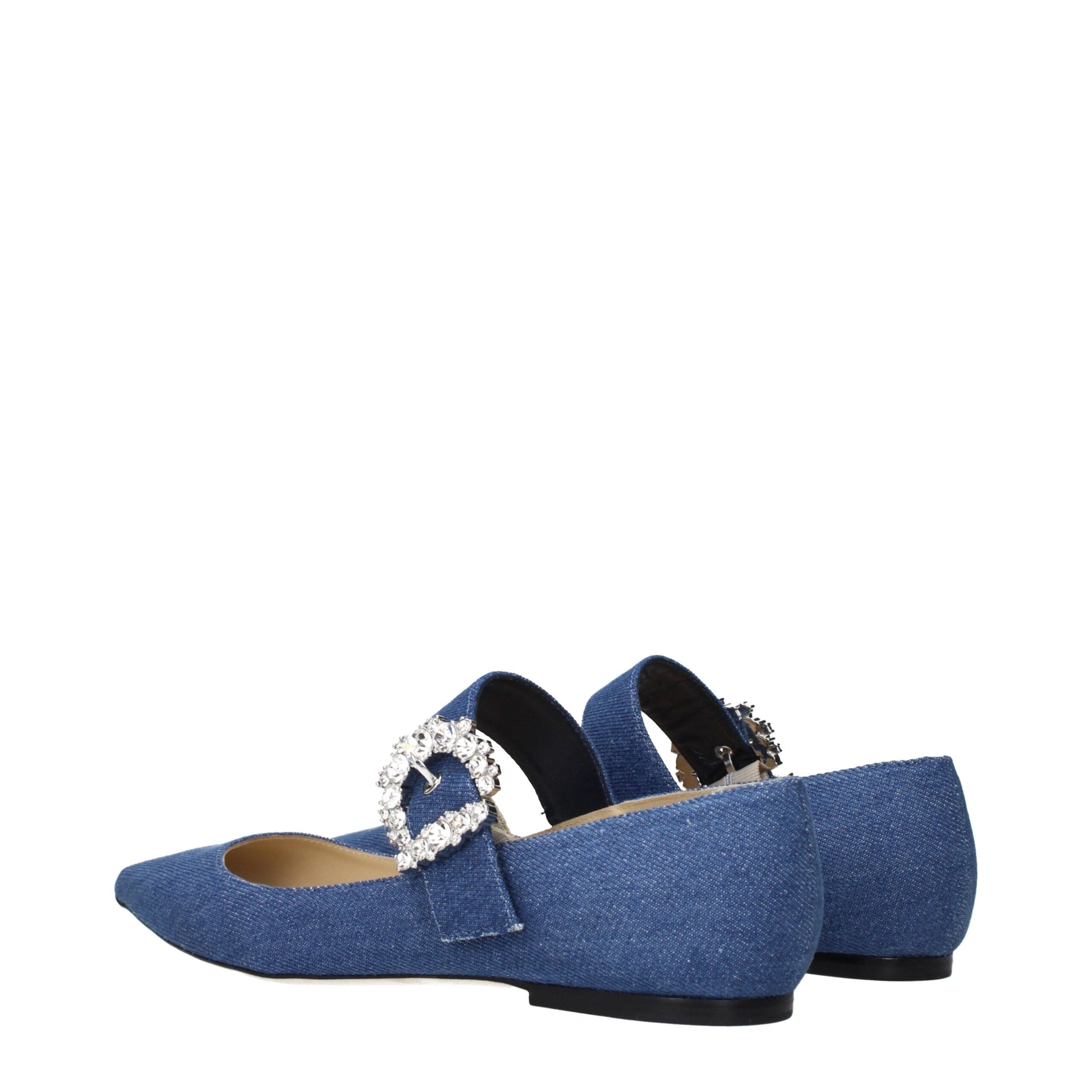 Ballerine Jimmy Choo CHERI FLAT in Tessuto Denim Blu