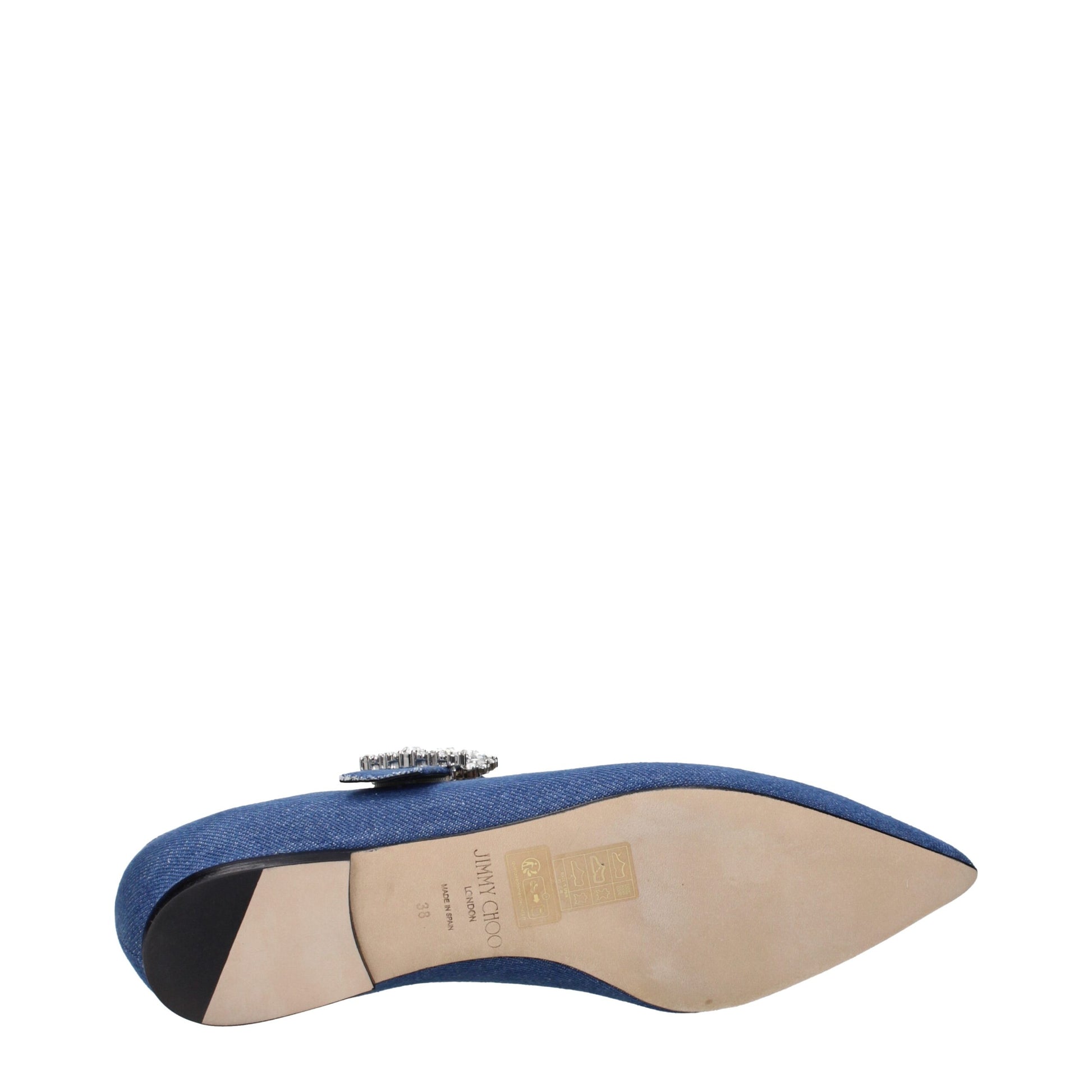 Ballerine Jimmy Choo CHERI FLAT in Tessuto Denim Blu