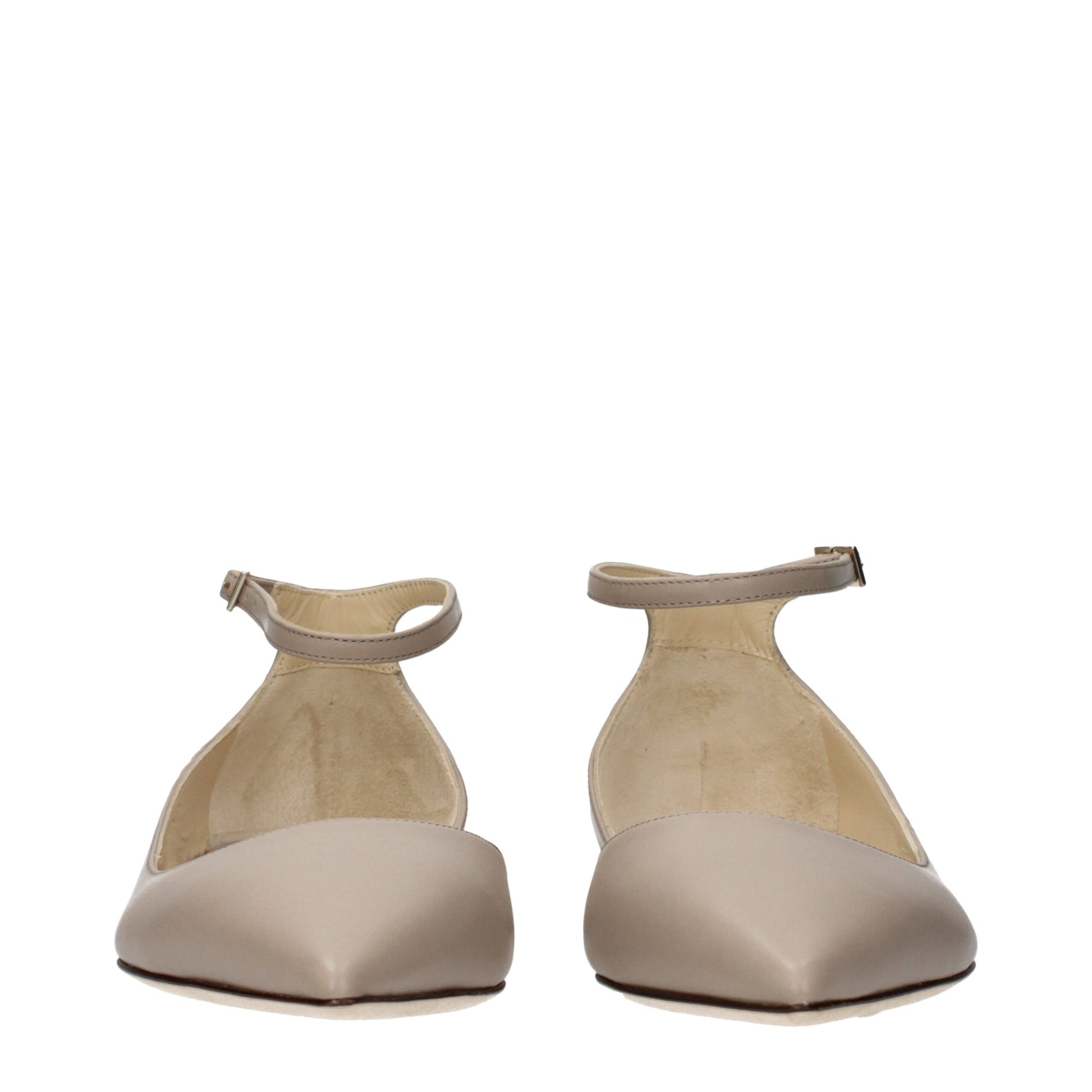 Ballerine Jimmy Choo LEONA FLAT in Vera Pelle Grigia