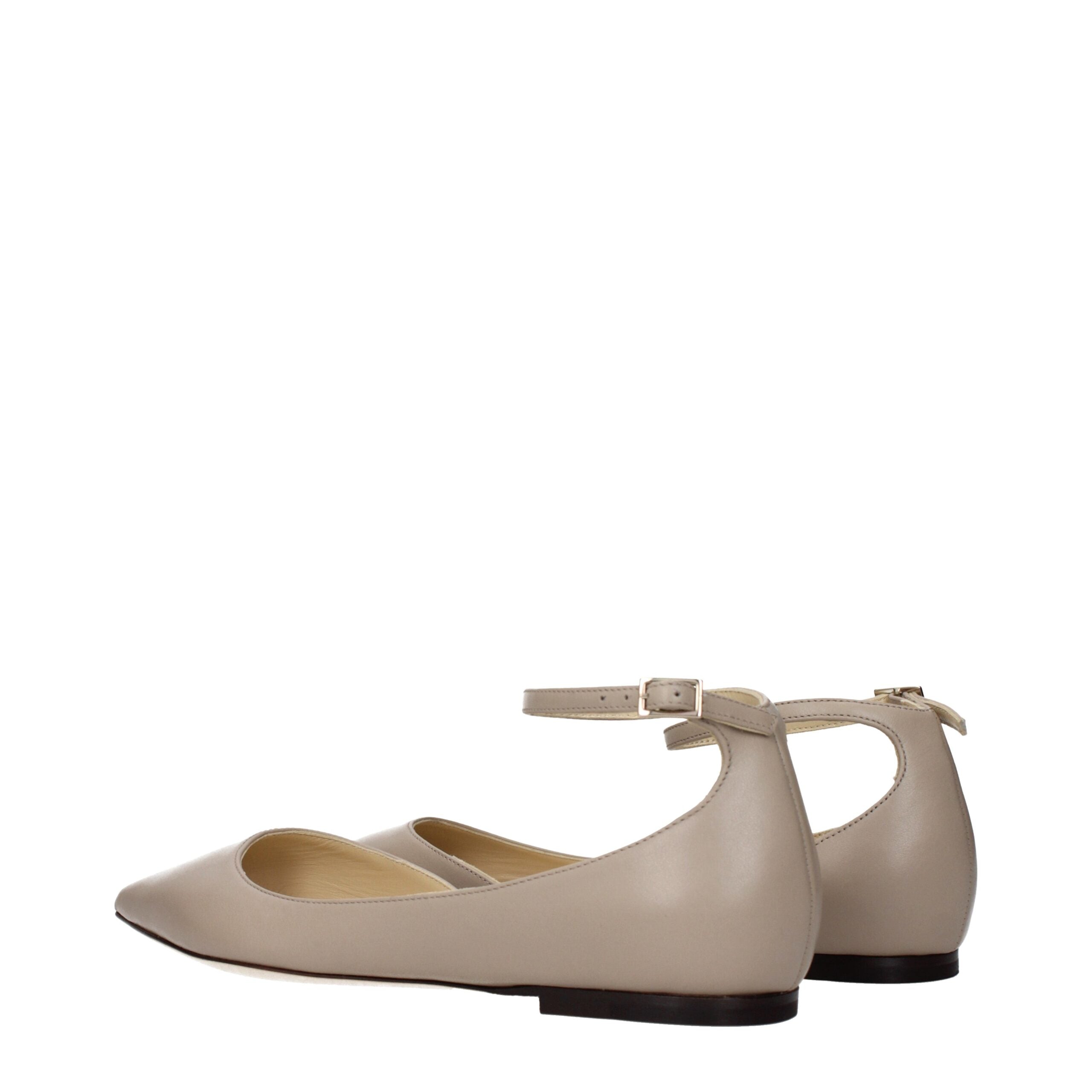 Ballerine Jimmy Choo LEONA FLAT in Vera Pelle Grigia