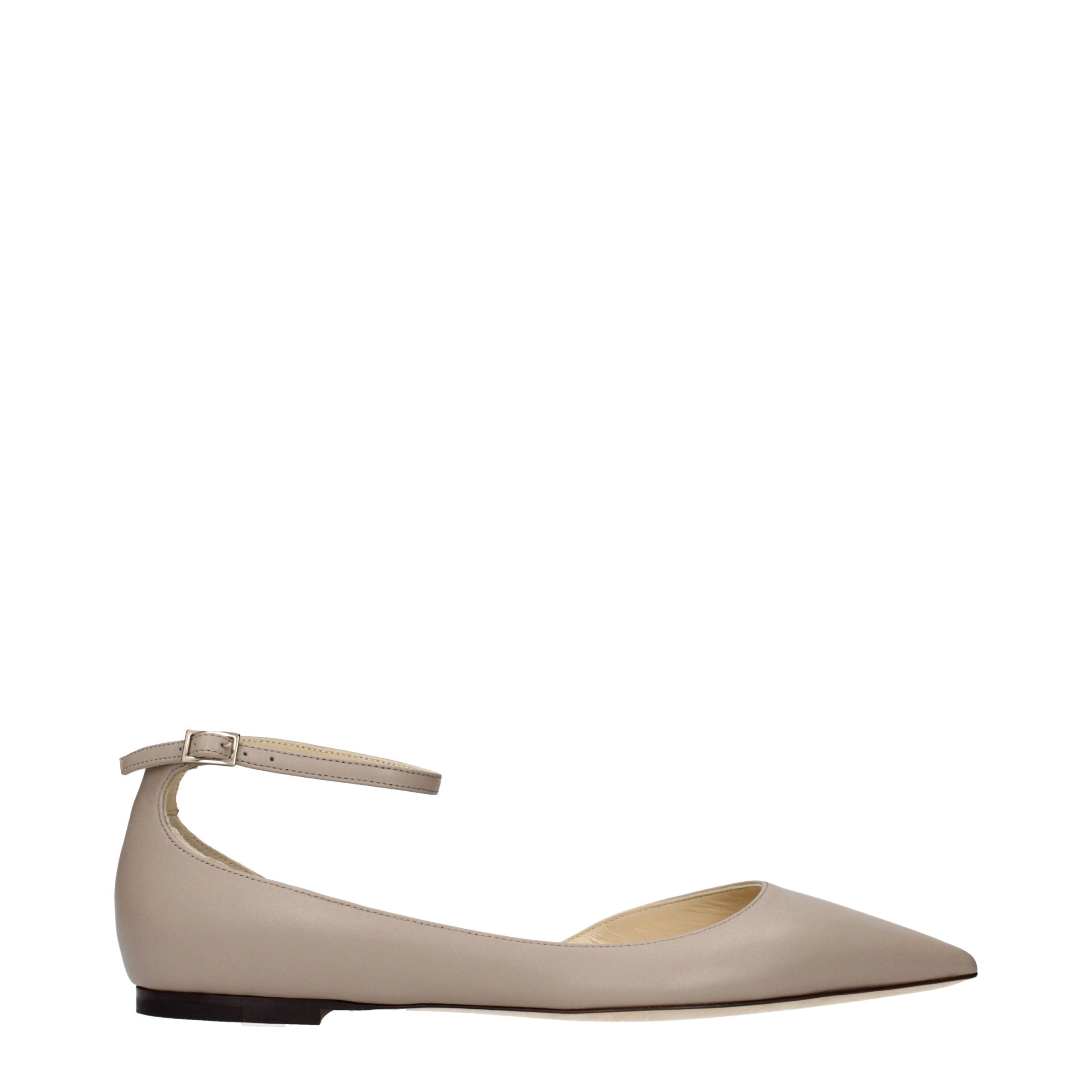 Ballerine Jimmy Choo LEONA FLAT in Vera Pelle Grigia