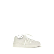 Balmain B-Court Low da Donna in Pelle di Vitello Bianca, Logo PB
