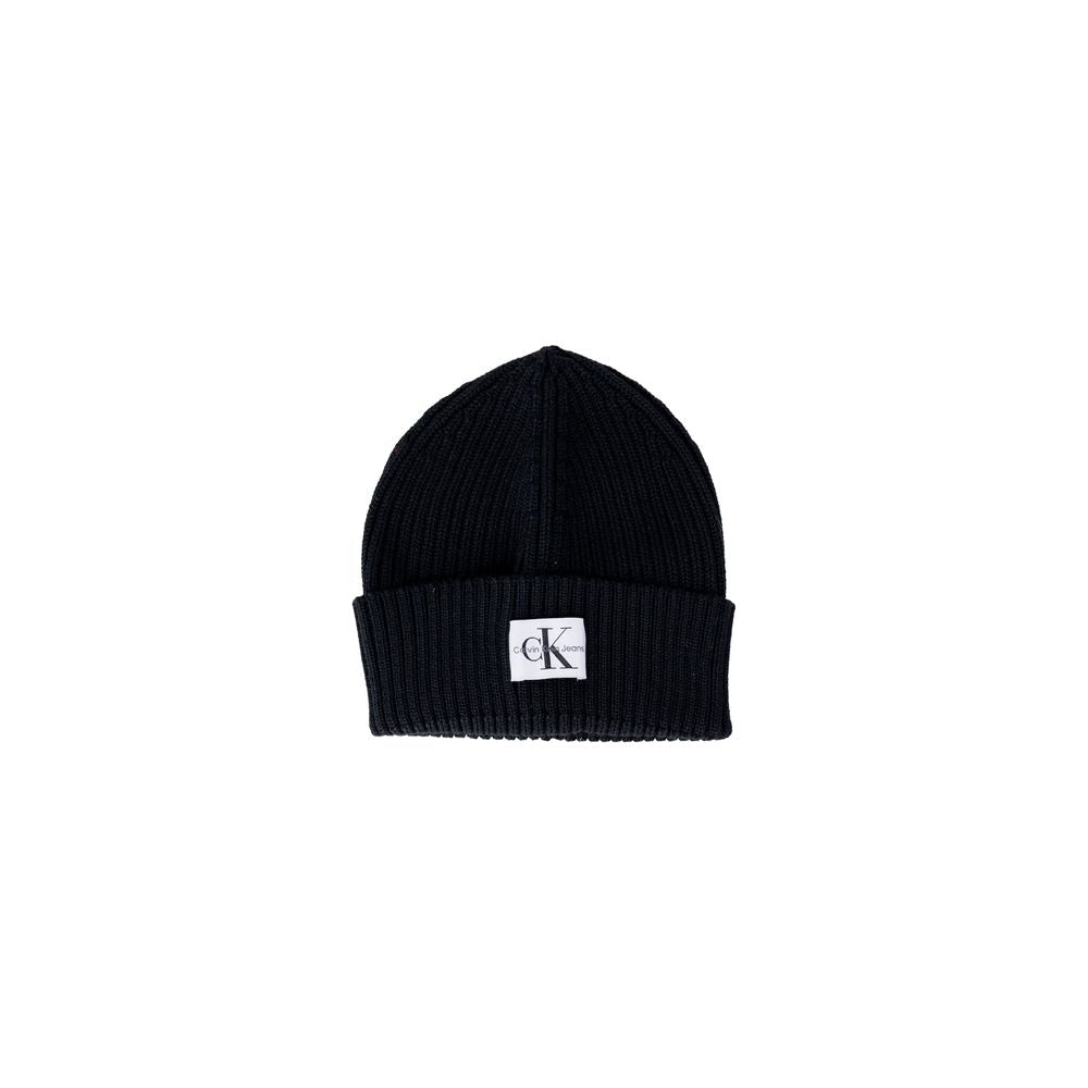 Berretto Beanie Donna Calvin Klein Jeans MONOGRAM in Misto Lana Nero