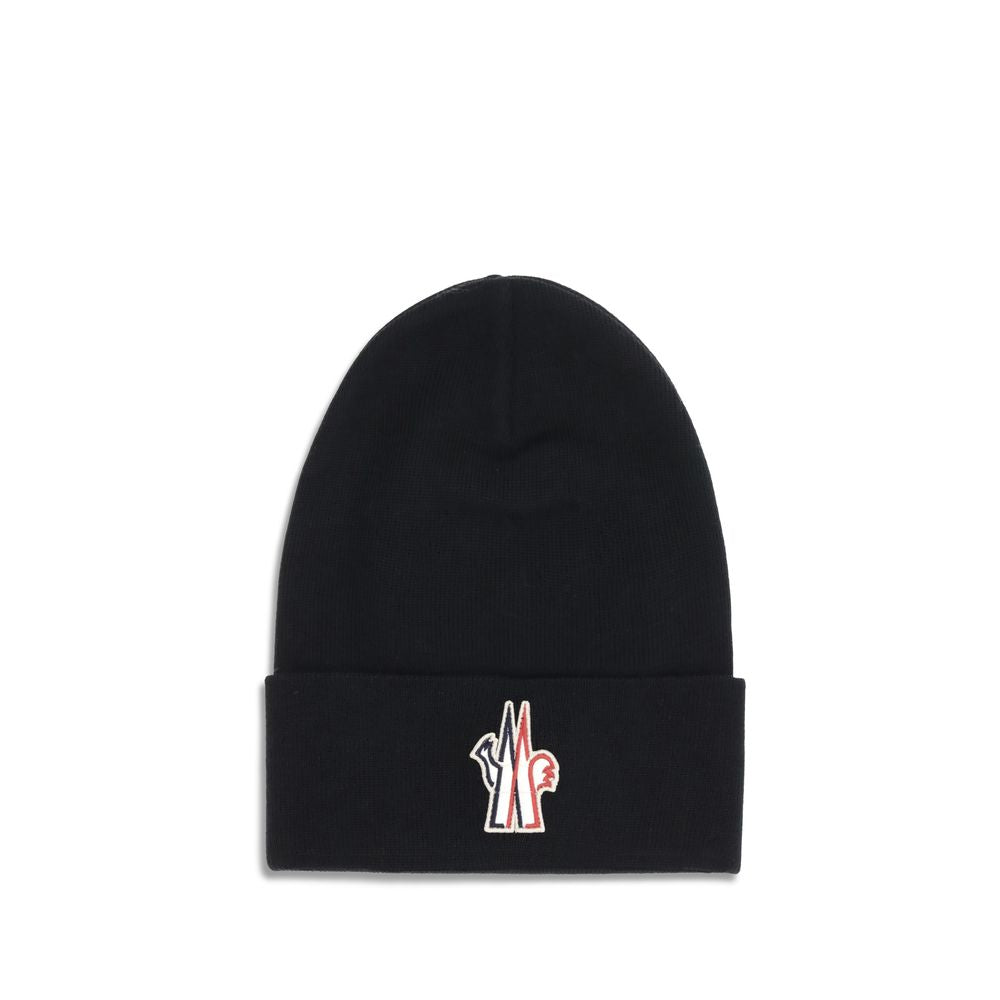 Berretto Moncler Grenoble in Lana Fleece Nera Made in Italy