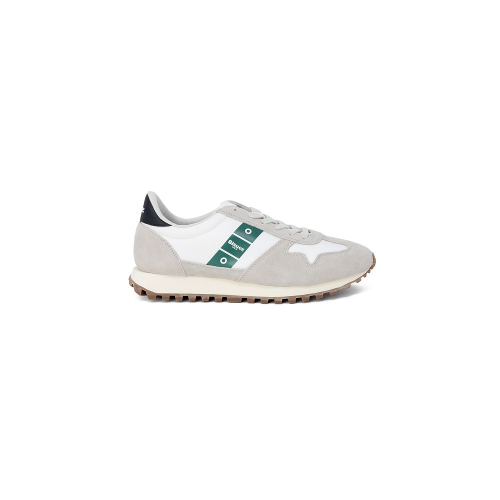 Blauer Men's Grey Athletic Sneakers in Leather and Synthetic Material