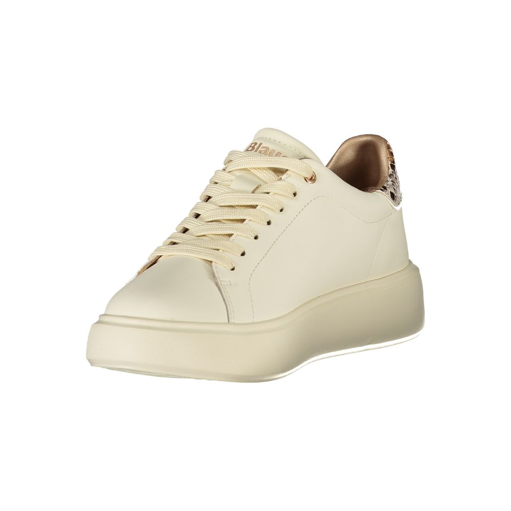 Blauer Sneakers Donna Beige, Dettagli Pitone e Applicazioni Strass