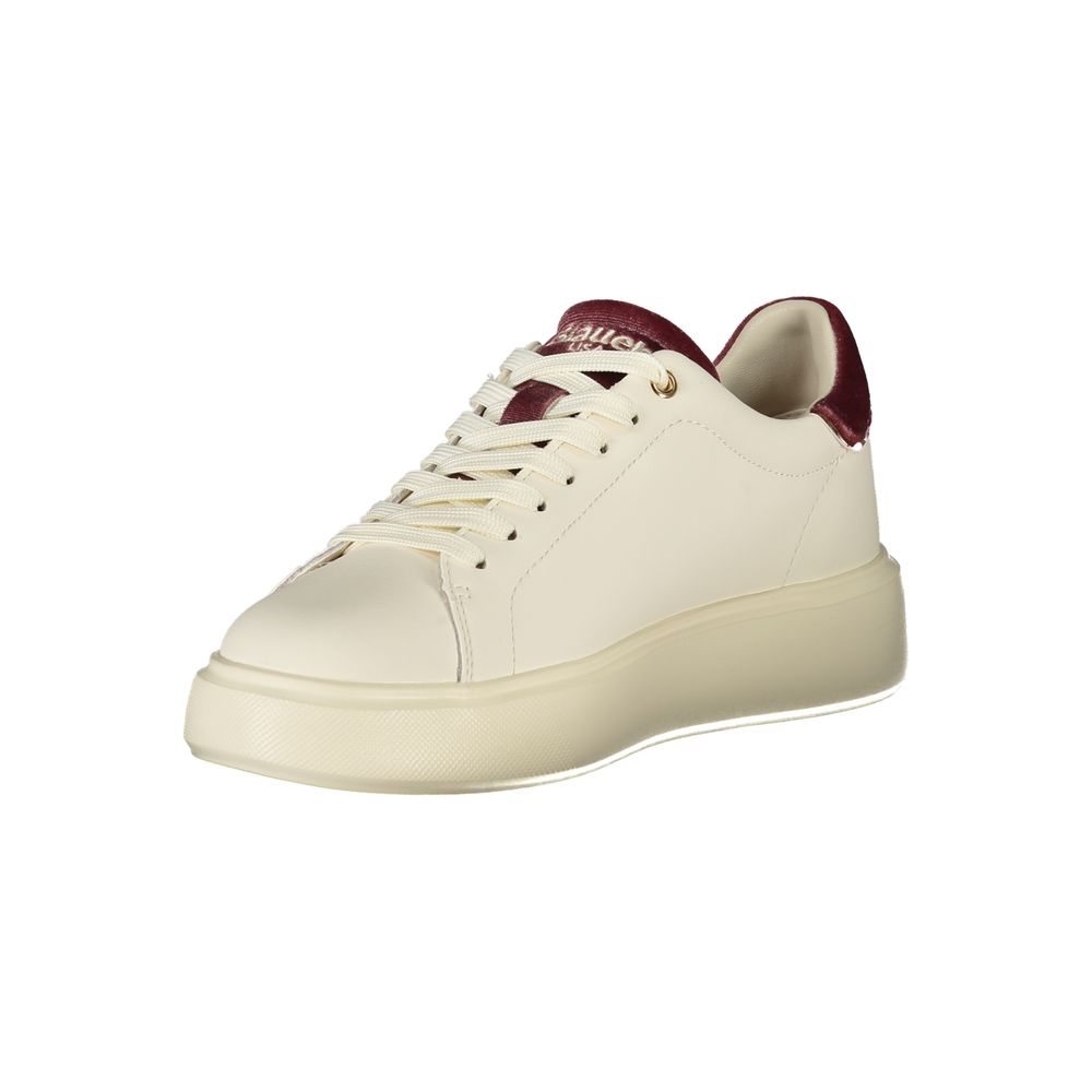 Blauer Sneakers Donna Bianche, Dettagli Rosa Antico e Strass