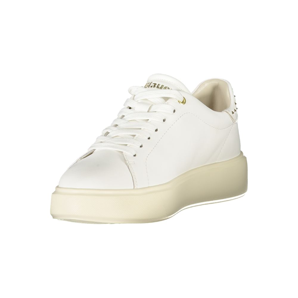 Blauer Sneakers Donna Bianche, Dettagli a Contrasto e Borchie Applicate