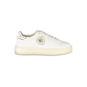 Blauer Sneakers Donna Bianche, Dettagli a Contrasto e Borchie Applicate
