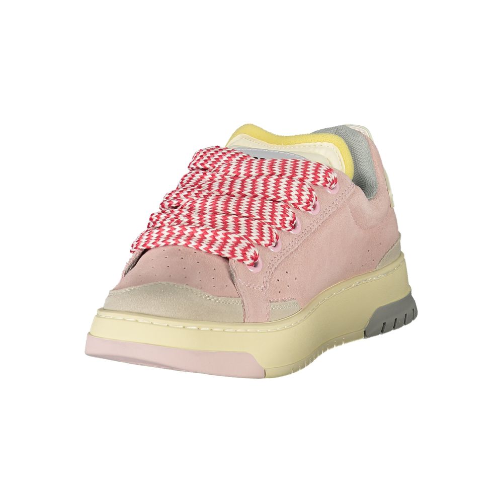 Blauer Sneakers Donna in Poliuretano Bianco Stampa Multicolore, Soletta Removibile