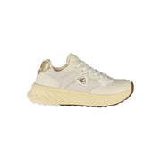 Blauer Sneakers Sportive Donna Beige, Dettagli Oro a Contrasto e Logo