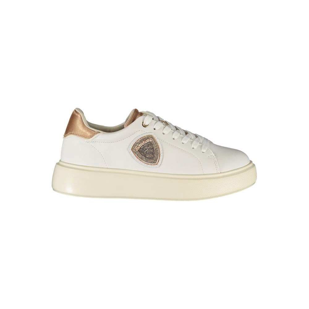 Blauer Sneakers Sportive Donna Bianche, Dettagli Bronzo a Contrasto e Soletta Removibile