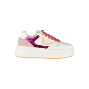 Blauer Sneakers Sportive Donna Bianche, Dettagli Fuchsia e Lacci Extra