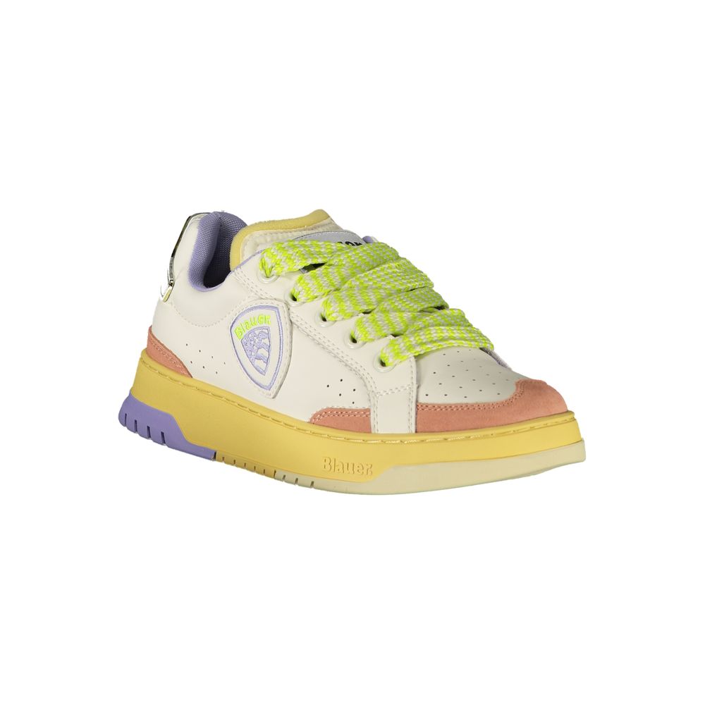 Blauer Sneakers Sportive Donna Bianche, Dettagli Rosa/Glicine e Soletta Removibile