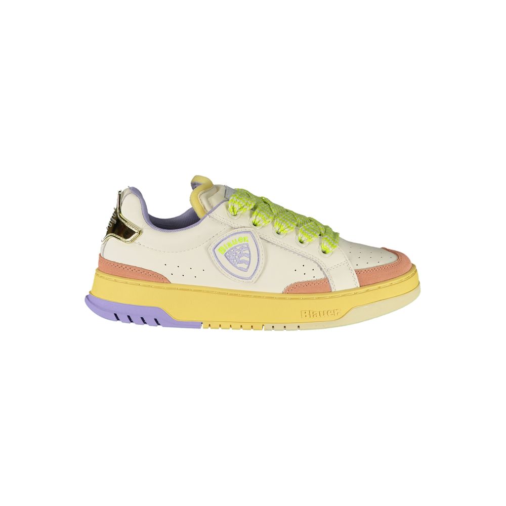 Blauer Sneakers Sportive Donna Bianche, Dettagli Rosa/Glicine e Soletta Removibile
