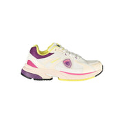 Blauer Sneakers Sportive Donna Bianche, Dettagli Viola, Rosa e Giallo